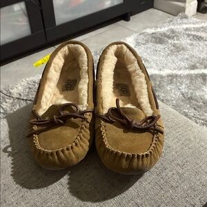 UGG Tan Suede Moccasin Slippers